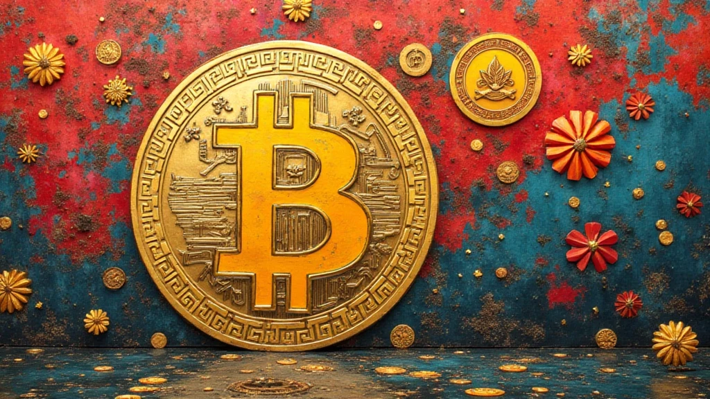 Bitcoin mixed media art Vietnam